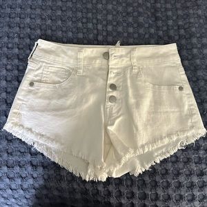 White Altar’d State Jean Shorts